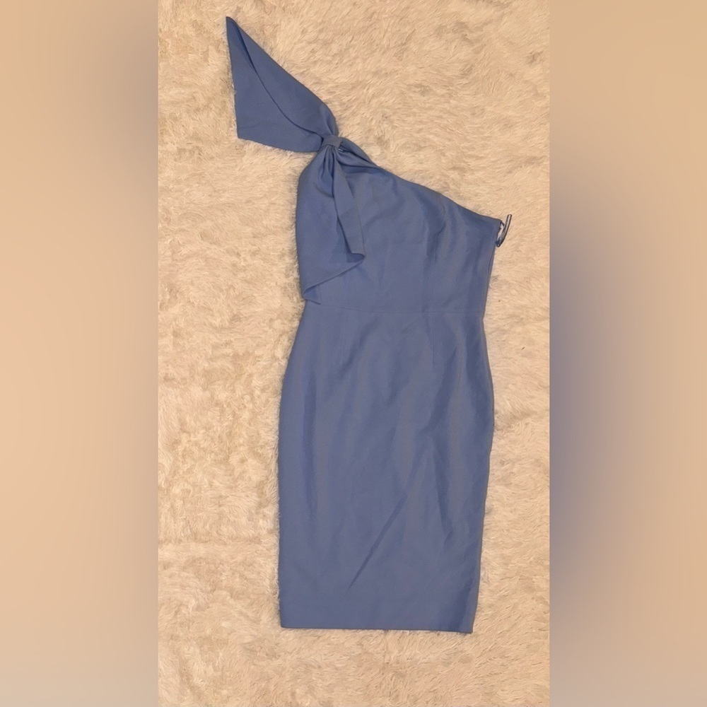 NWOT Dress The Population TIFFANY One Shoulder
MIDI Dress Sky blue sz L - Picture 2 of 7